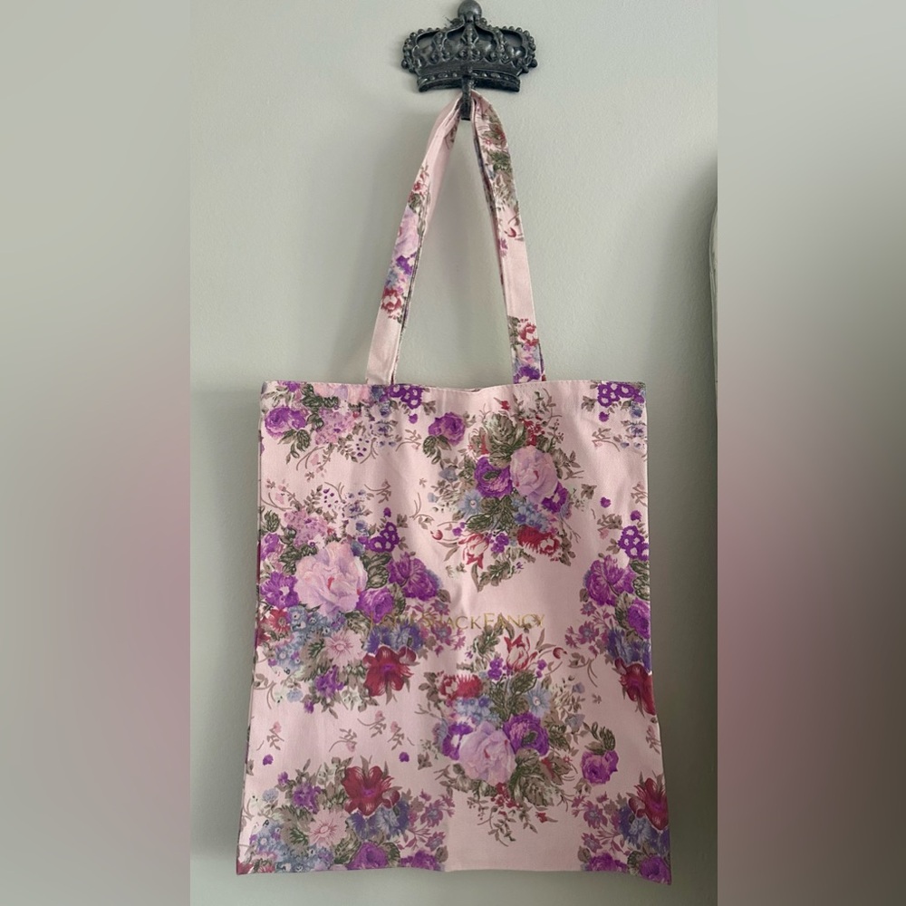 LoveShackFancy Floral Canvas Tote Bag